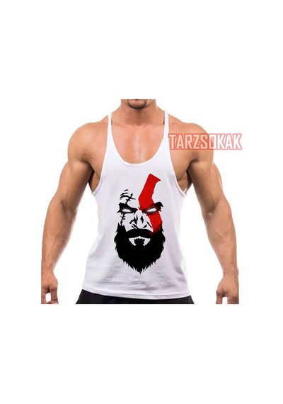 Tarzsokak Gym Tank Top Fitness Sporcu Atleti Gym137 Beyaz