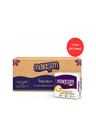 Menekşem Garson Peçete 33x33 Cm Premium 2 Katlı, 80 Li 36 Paket, 2880 Adet