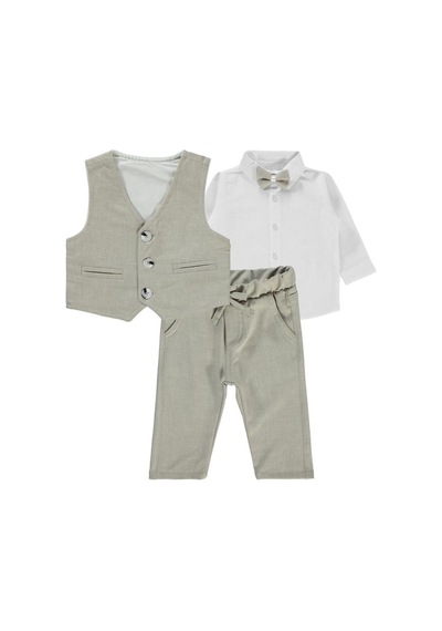 Concept Kids Concept Papyonlu Yelekli 4'lü 6-18 Ay Takım Bej