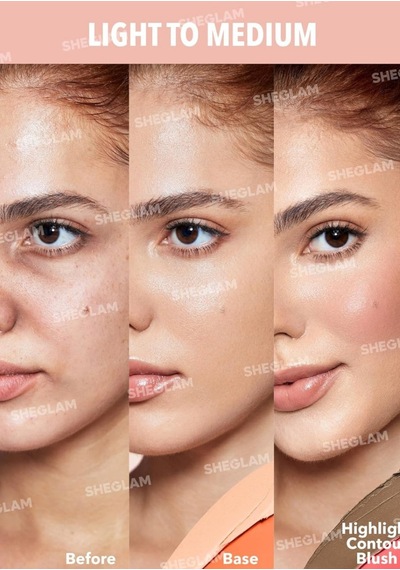 Sheglam Mocha Heykeli 3 Ü 1 Arada Yüz Paleti,allık & Kontür & Işıltı Çok Renkli