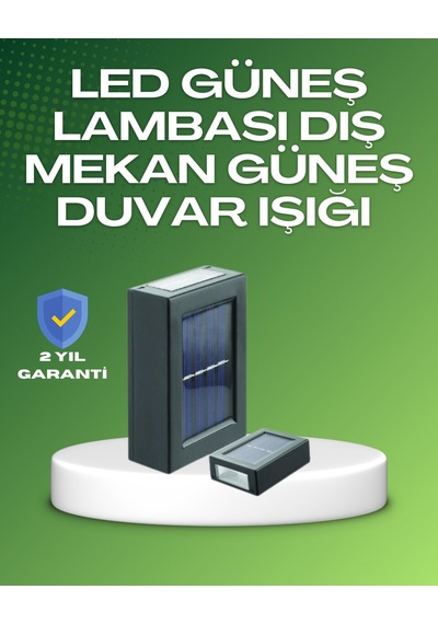 Dış Mekan Güneş Paneli İle Aydınlatma Lambası Yeşil
