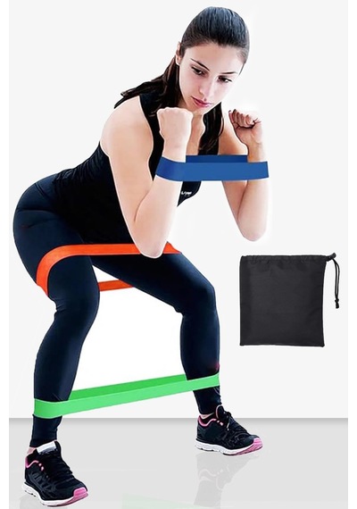 Pilates Squat Aerobik Direnç Lastiği 5'li