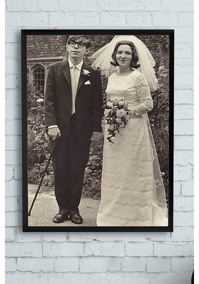 Stephen Hawking Bilimsel Çerçeveli Tablo 40x50cm