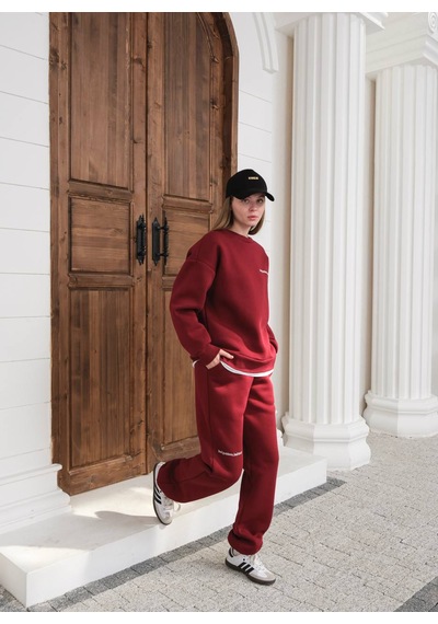 Fonna Fashion Esf-2304 Bayan Eşofman Takım Bordo
