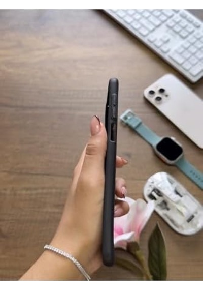 Süper İnce Mat Ultra Thin Silikon Kılıf Siyah Redmi Note 9 İle Uyumlu