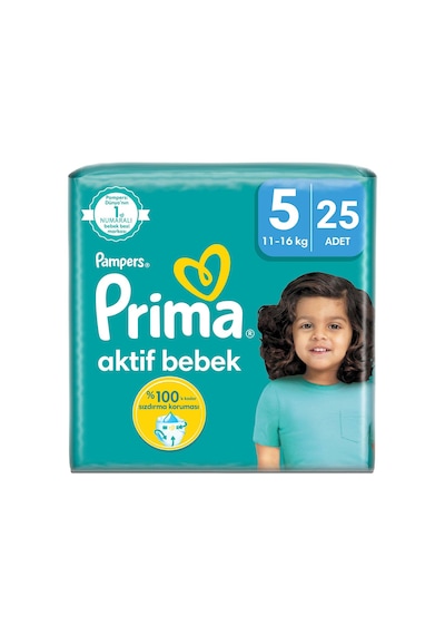 Prima Aktif Bebek 5 Beden Junior Bebek Bezi Mini Fırsat Paketi 25 Adet