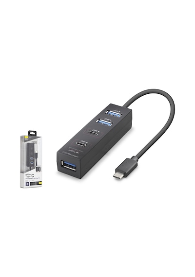 İetop Tu0529 Type-c 3.2 Gen1 Hub 5 Port 5 Gbps 80 Cm Siyah