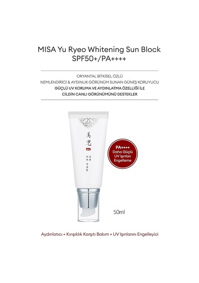 Mıssha Aydınlatıcı Bitkisel İçerikli Güneş Kremi 50ml Misa Yu Ryeo Whitening Sun Block Spf50+/pa++++ Sku: Smg8690010456236 Açık Bej