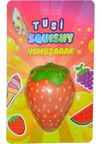 0007 Köpük Squishy Çilek -Tusi