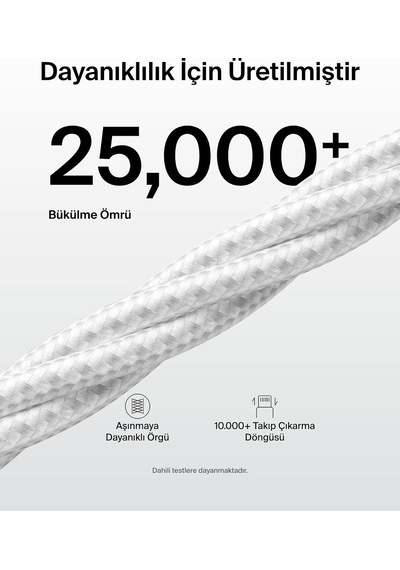 2'li Örgülü Usb-a - Usb-c Kablo, 1,5 M, 15 W, Yumuşak, Esnek Ve Hızlı Şarj Kablosu, İphone 17 Ve 16 Serisi, Galaxy S25, Pixel 10, İpad Pro Ve Daha Fazlasıyla Uyumlu, Beyaz 2'li Örgülü Usb-a - Usb-c Kablo, 1,5 M, 15 W, Yumuşak, Esnek Ve Hızlı Şarj Kablosu, İphone 17 Ve 16 Serisi, Galaxy S25, Pixel 10, İpad Pro Ve Daha Fazlasıyla Uyumlu, Beyaz