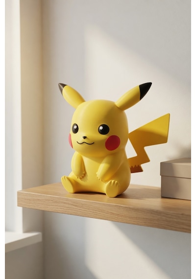 Pikachu Figürlü Kumbara Sevimli Dekoratif Para Kutusu Sarı Tasarım Hediyelik Obje