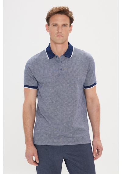 AC&Co / Altınyıldız Classics Erkek Lacı Slim Fit Dar Kesim Polo Yaka Jakarlı Tişört Lacivert AC&Co / Altınyıldız Classics Erkek Lacı Slim Fit Dar Kesim Polo Yaka Jakarlı Tişört Lacivert
