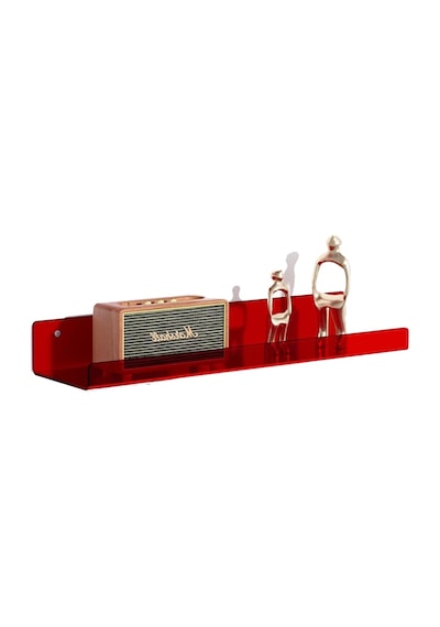 Pleksi Duvar Raf Bordo, 40cm X 10cm Diğer
