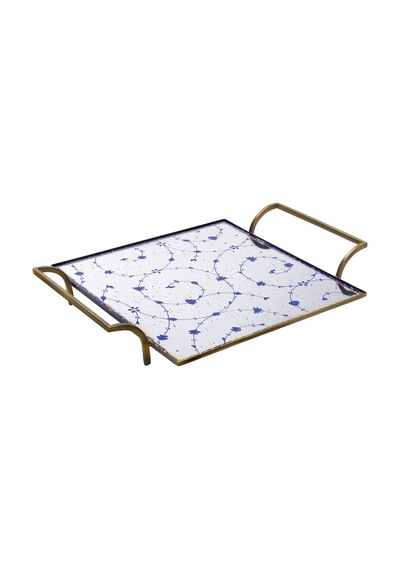 Pasabahce Haliç İşi Desen Tepsi 30x30 Cm - 1 Adet Cok Renkli
