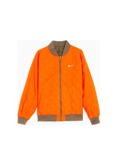 Nike Womens Sportswear Reversible Varsity Çift Taraflı Bomber Jacket Dv7876-222 Yeşil