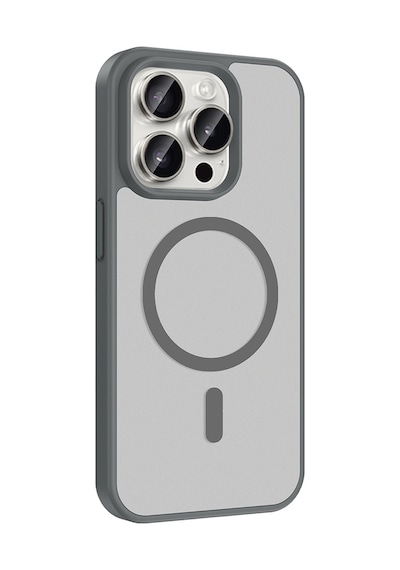 İphone 15 Pro Kılıf Magsafe Kamera Korumalı Mat Parmak İzi Tutmayan Grlpro Mavi