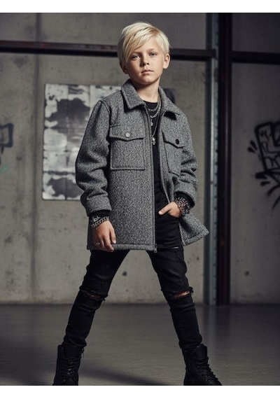 Zekids Erkek Çocuk Yumuşak Dokulu Fermuarlı İnce Mevsimlik Ceket-16691 Renkli