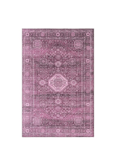 Cool Halı Private Xw Mürdüm Pembe Yıkanabilir Elegant Vintage Kaydırmaz Şönil Şık Saray Salon Halısı