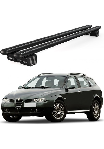 Pençe Alfa Romeo 156 Crosswagon T932 2004-2007 Uyumlu Siyah Ara Atkı Port Bagaj Tavan Barı