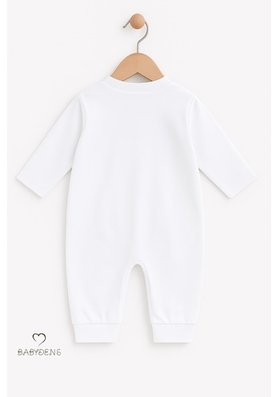Babyden's Mini Boss Papyonlu Erkek Bebek Tulum Düğmeli Tasarım, Uzun Kollu Yenidoğan Tulumu Sarı