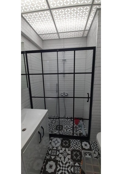 Blackline Luxuryline Siyah İki Duvar Arası Cam Duşakabin H:190 Siyah