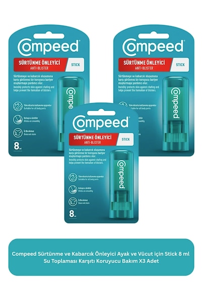 Compeed Sürtünme Önleyici Stick 8 Ml 3 Adet