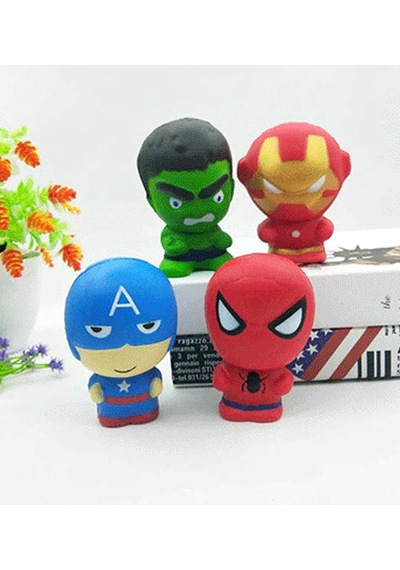 Marvel Hero Kaptan Amerika Squishy. Büyük Boy 10 Cm Sukuşi