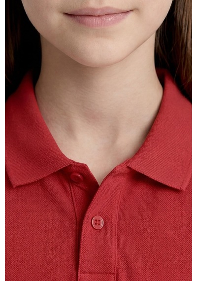 Tommy Life Fiesta Polo Yaka Standart Fit Basic Unisex T-shirt - 11330 KIrmızı