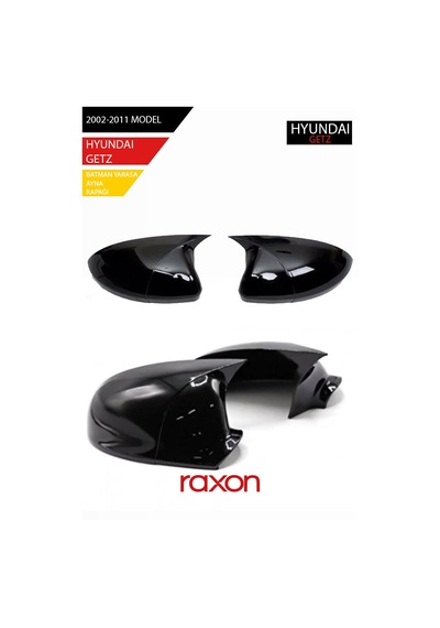 Hyundaı Getz 2002-2011 Batman & Yarasa Ayna Kapağı Parlak Piano Black Sport