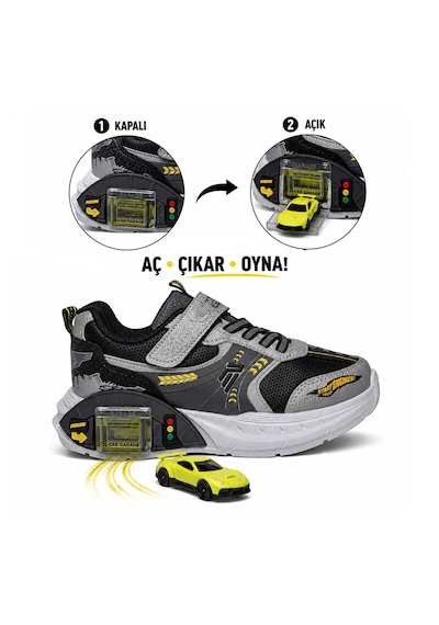 Larabell Hediyelik Arabalı Çocuk Spor Ayakkabı Cırtlı Okula Uygun Okula Dönüş Günlük Sneaker Gri Larabell Hediyelik Arabalı Çocuk Spor Ayakkabı Cırtlı Okula Uygun Okula Dönüş Günlük Sneaker Gri