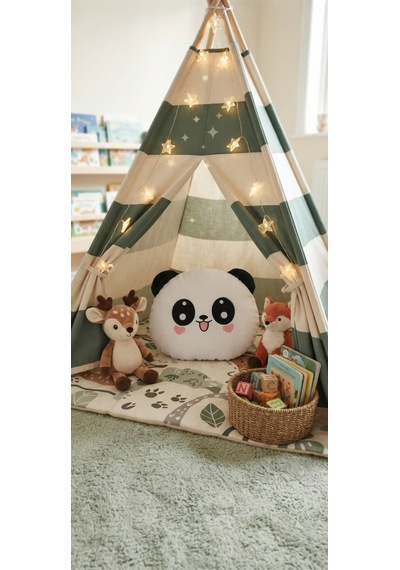 Peluş Soft Yastık 35 Cm Beyaz - Siyah