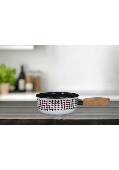 Forte Black Emaye Ahşap Kulplu Mini Tava 12v