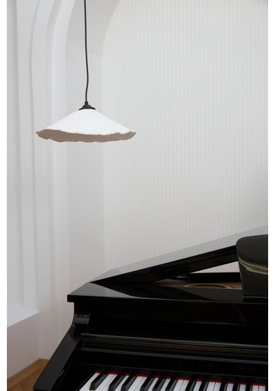 Eva Tasarım Modern Avize Tüm Çap 30 Cm Beyaz