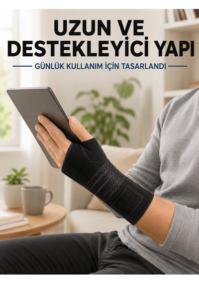 Avuç İçi Metal Destekli El Bilekliği Ayarlanabilir Cırtlı Bilek Desteği Düz Renkli