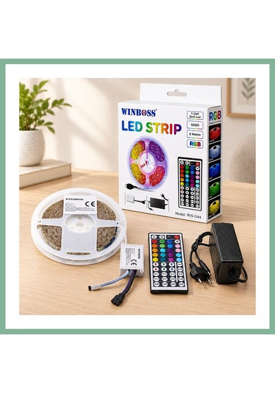 Bşkvirgo Rgb 5050 Smd Led Şerit 5m 54 Led/m Kumandalı Bsk2026 Standart