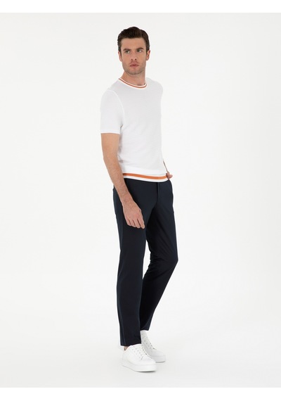 Cacharel Lacivert Slim Fit Pantolon