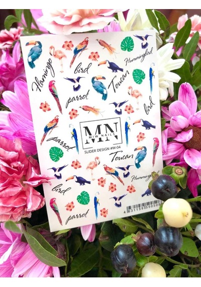 Nail Art Slider Stiker Kiraz Çiçeği W04