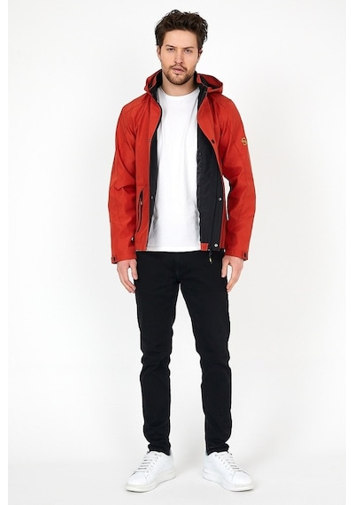 Sivaist Yeni Sezon Erkek Turuncu Softshell Kapüşonlu Iç Cepli Mont