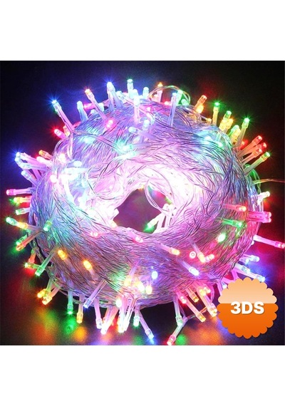 10 Metre 60 Led Rgb 2 Kademeli Şeffaf Kablolu Pilli