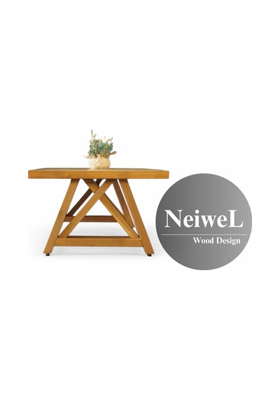 Neiwel Doif Doğal Ahşap Ofis Sehpa-70-100 Açık Ceviz