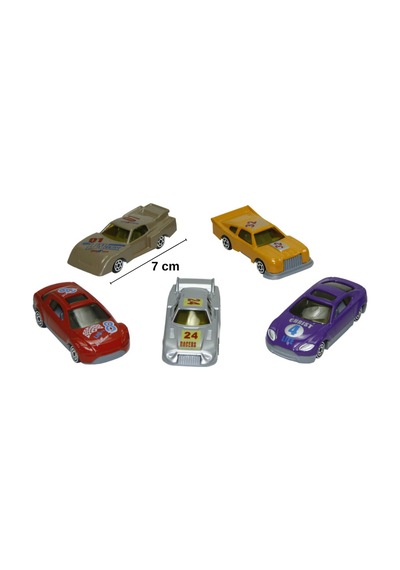 Vardem Oyuncak 5'li Diecast Metal Yarış Arabası Seti 1:64 Ölçek 7 Cm Çok Renkli