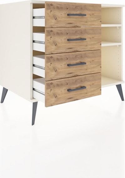 Kronos Şifonyer 2 Raflı 4 Çekmeceli 88x59x80 Aytaşı-aytaşı/çam Aytaşı/çam