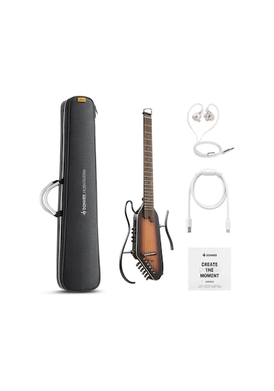 Donner Hush-ı Pro Elektro Akustik Gitar Sunburst
