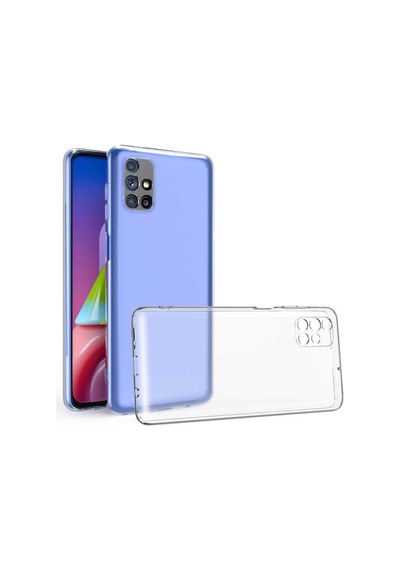 Galaxy Uyumlu M51 Kılıf Tchs Kamera Korumalı Süper Silikon Kapak - Renksiz Renksiz