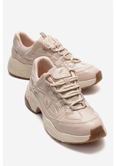 Luvishoes Letty Bej Baskı Fileli Kadın Spor Ayakkabı Bej