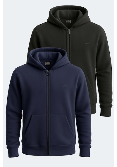 Slazenger Samson 2 Li Set Erkek Siyah - Lacivert Sweatshirt Siyah - Lacivert