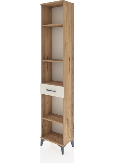 Arges Dolap 4 Raflı Tek Çekmeceli 44x30x221 Çam-aytaşı Atlas Çam