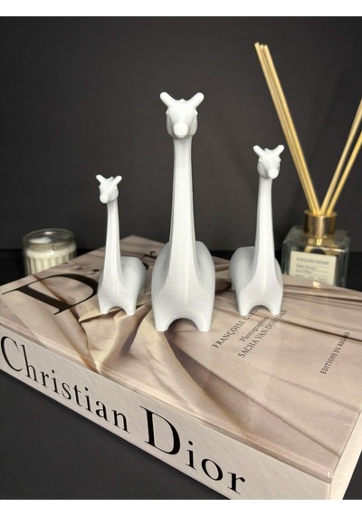 3 Lü Minimalist Zürafa Biblo Seti Zerafetin Minimalist Sembolü Dekoratif Modern Tasarım