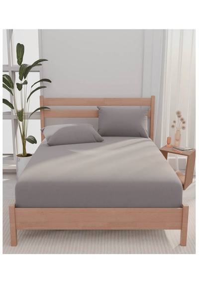 Apricitas Home Çift Kişilik Urban Çarşaf Seti %100 Pamuk Gri Açık Gri
