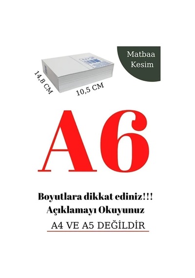 Mks 250 Adet A6 Kağıt Fotokopi Kağıdı Kargo Etiketi E-ticaret Bar